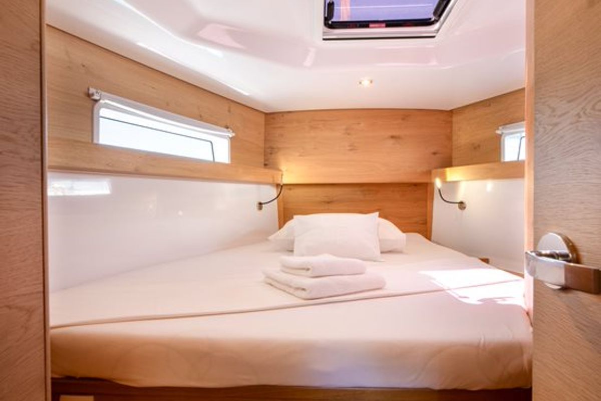 Cabin on Seabee Alpha, a Elan Impression 45 sailboat at Split, Croatia