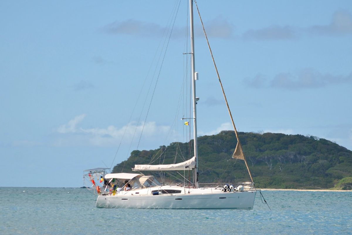 Exterior view of Optimus, a Beneteau Oceanis 43 sailboat at Nieuwpoort, Belgium