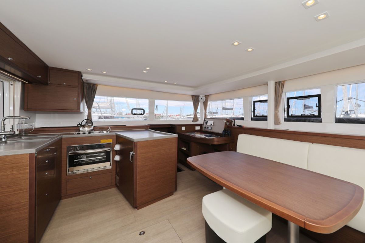 Galley of OASIS, a Lagoon 450 catamaran at Općina Sukošan, Croatia