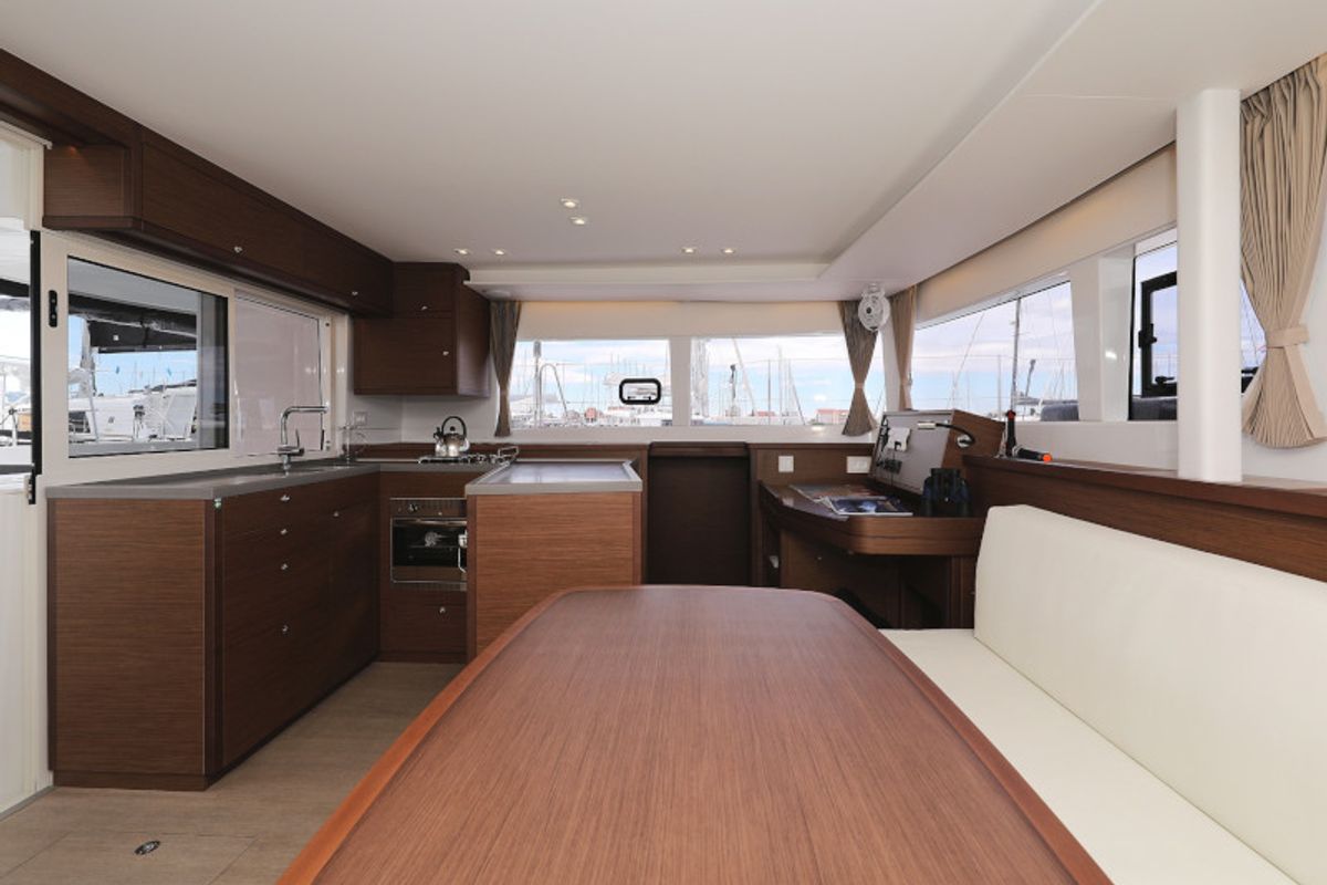 Galley of OASIS, a Lagoon 450 catamaran at Općina Sukošan, Croatia