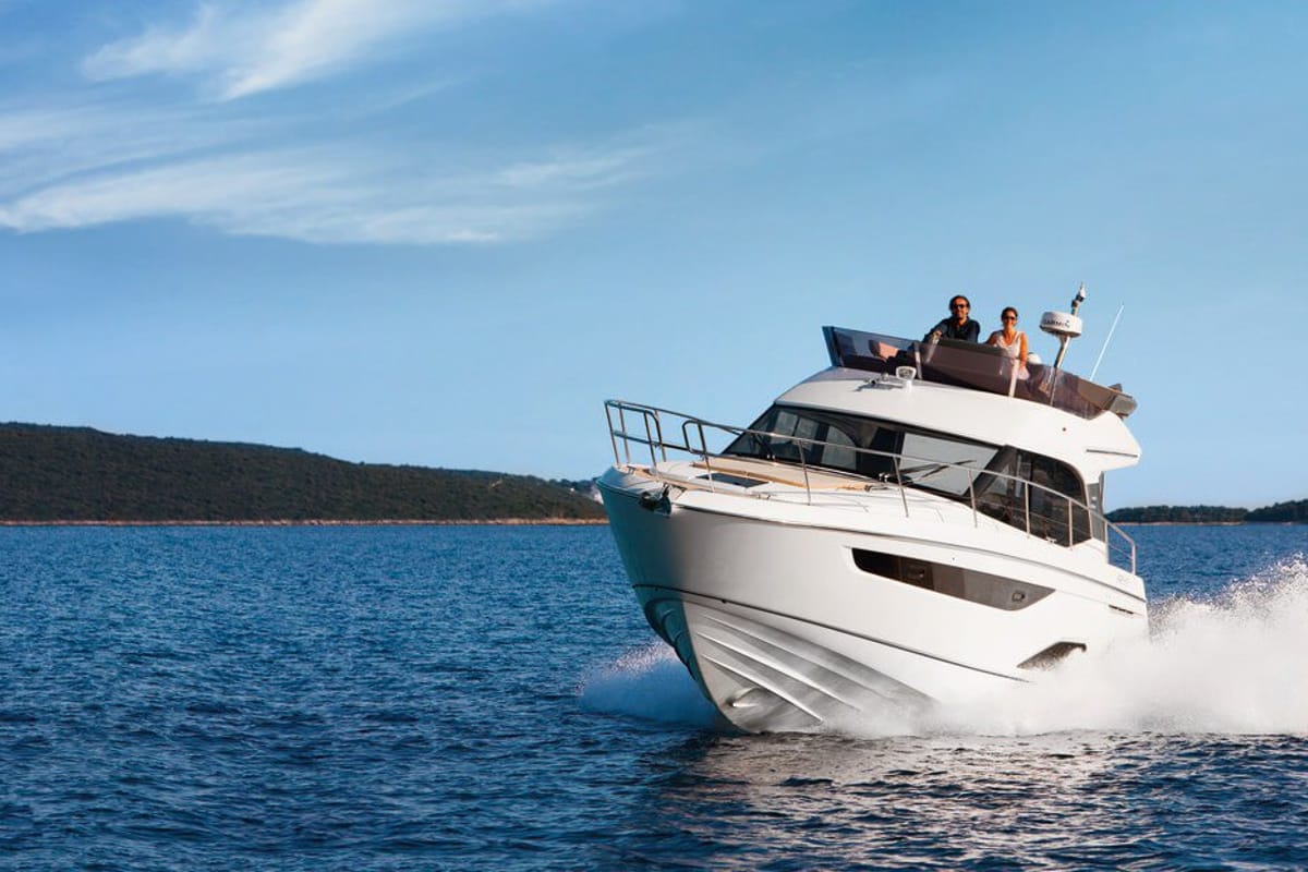 Neptun, a Bavaria R40 Fly yacht at Punat, Croatia