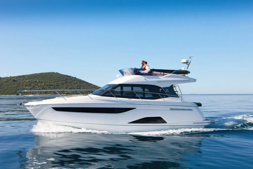 Neptun, a Bavaria R40 Fly yacht at Punat, Croatia