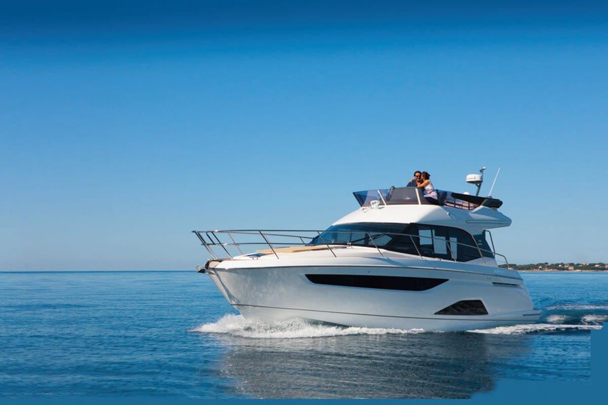 Neptun, a Bavaria R40 Fly yacht at Punat, Croatia
