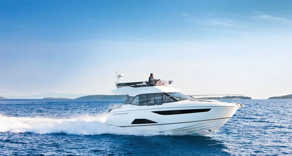 Neptun, a Bavaria R40 Fly yacht at Punat, Croatia