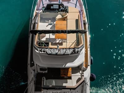 Neptun, a Bavaria R40 Fly yacht at Punat, Croatia