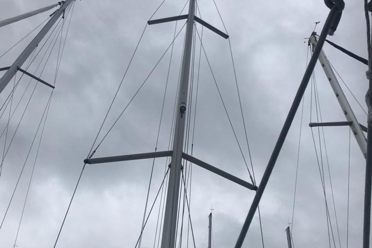 Alboran Grappa, a Jeanneau Sun Odyssey 519 sailboat at es Jonquet, Spain