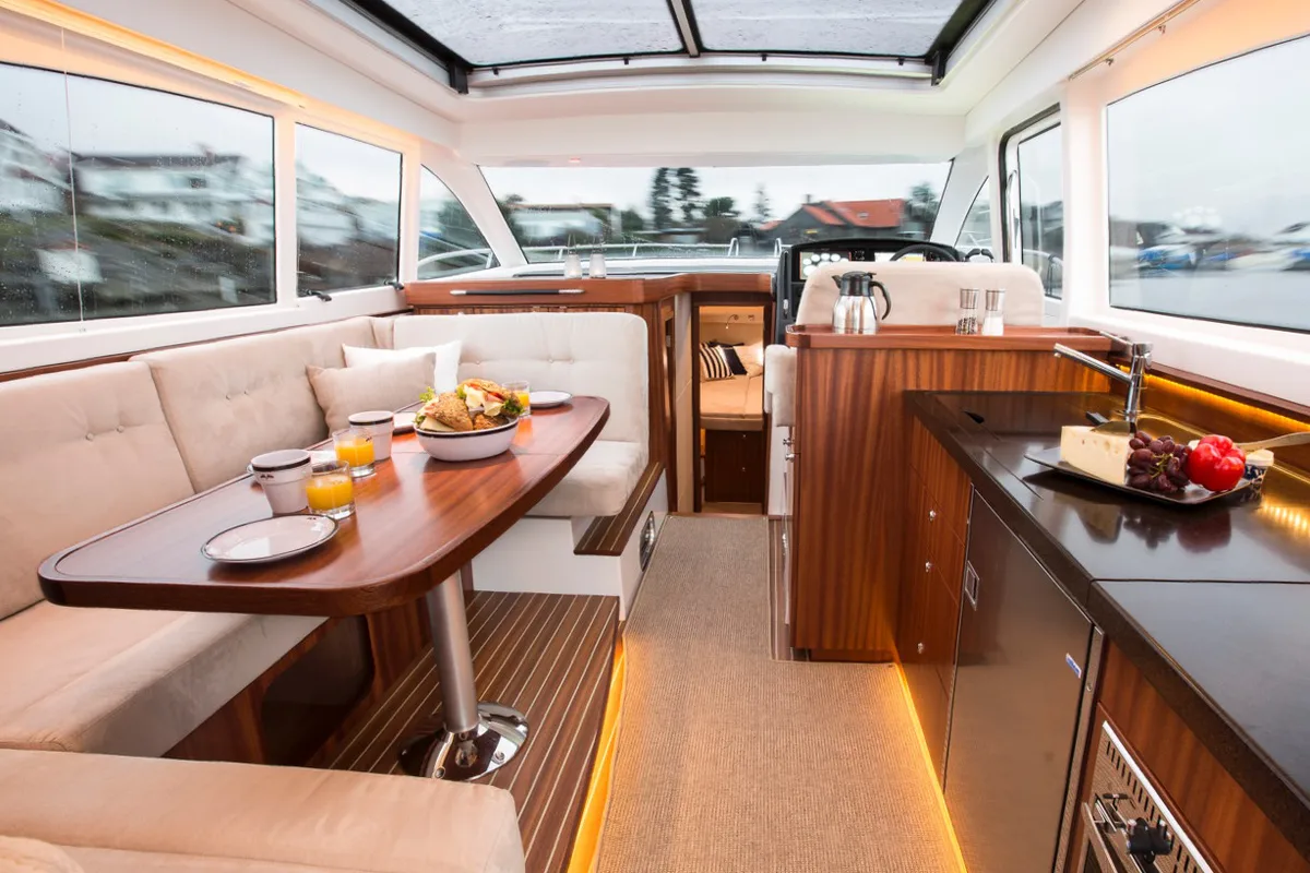 Galley of Greg, a Nimbus 405 Flybridge motorboat at Pirovac, Croatia