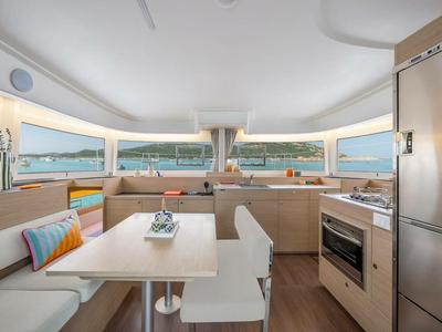 Salon of Doudou, a Lagoon 38 catamaran at Pointe-à-Pitre, France
