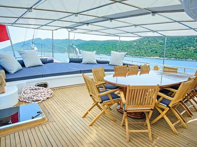 Salon of Bella Mare, a Custom Made Bella Mare yacht at Bodrum, Turkey