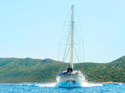 Exterior view of Bella Mare, a Custom Made Bella Mare yacht at Bodrum, Turkey