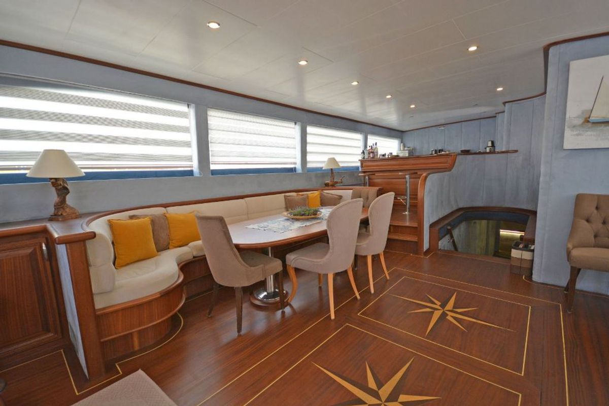 Salon of Bella Mare, a Custom Made Bella Mare yacht at Bodrum, Turkey