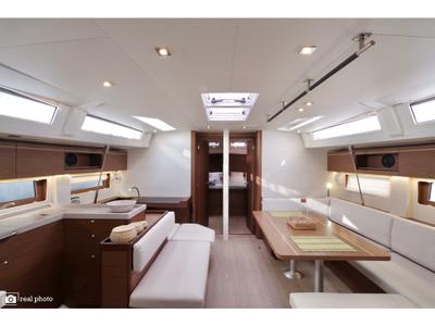 Salon of Lara, a Beneteau Oceanis 51.1 sailboat at Puntone di Scarlino, Italy