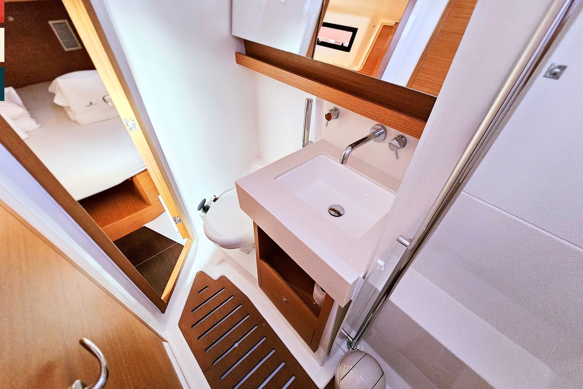 Head on Rondo, a Dufour 530 sailboat at Grad Kaštela, Croatia