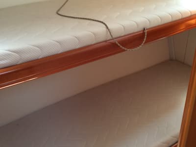 Cabin on Elios, a Beneteau Cyclades 50.5 sailboat at Cagliari, Italy