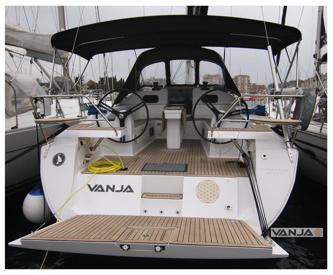 Vanja, a Elan Impression 45 sailboat at Grad Biograd na Moru, Croatia