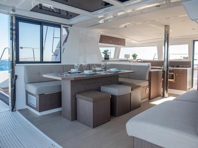 Salon of Kos 42.5, a Bali 4.2 catamaran at Kos, Greece