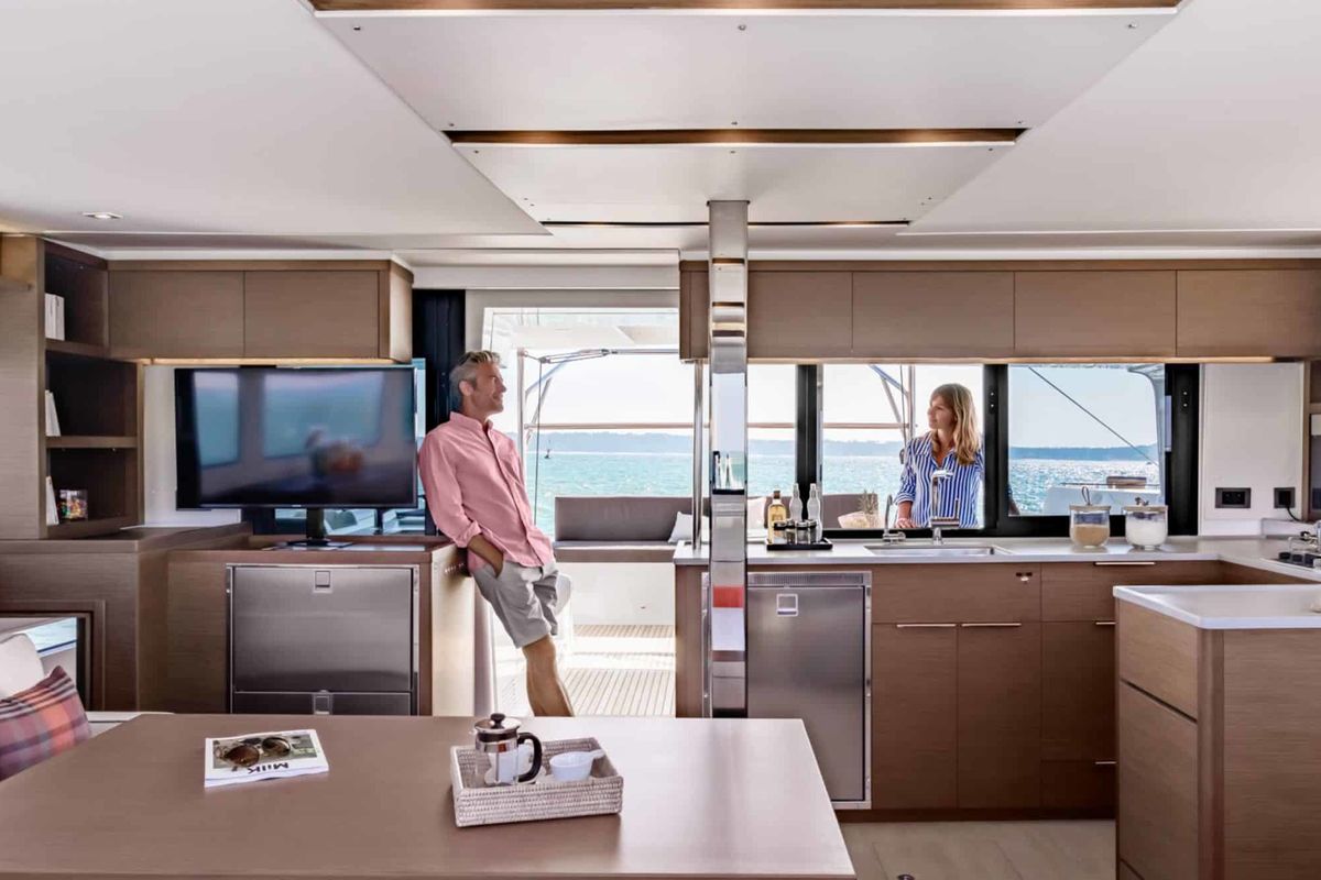 Galley of Active Cruises, a Lagoon 46 catamaran at Seget Donji, Croatia