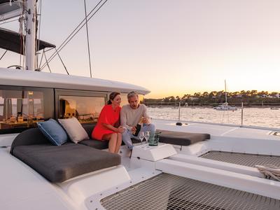 Deck of Active Cruises, a Lagoon 46 catamaran at Seget Donji, Croatia
