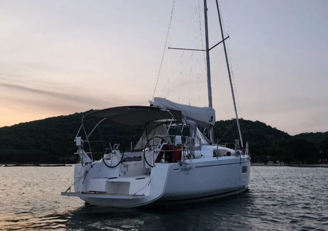 Exterior view of Philosophie, a Beneteau Oceanis 34.1 sailboat at Baan Salak Phet, Thailand