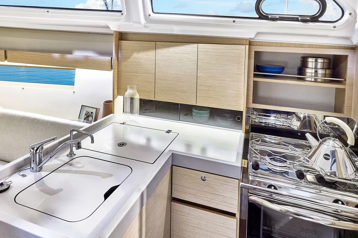 Galley of Philosophie, a Beneteau Oceanis 34.1 sailboat at Baan Salak Phet, Thailand