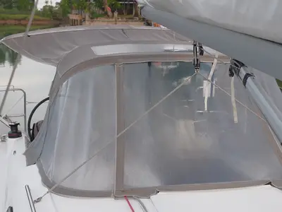 Deck of Philosophie, a Beneteau Oceanis 34.1 sailboat at Baan Salak Phet, Thailand
