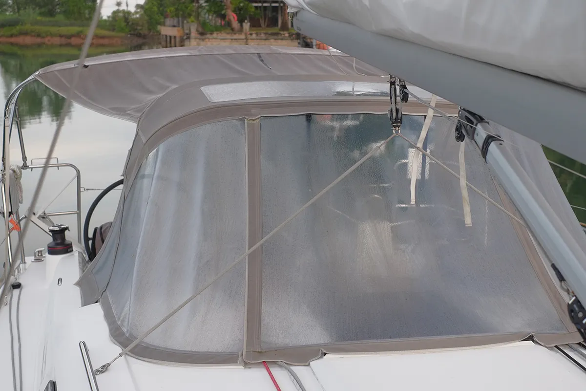 Deck of Philosophie, a Beneteau Oceanis 34.1 sailboat at Baan Salak Phet, Thailand
