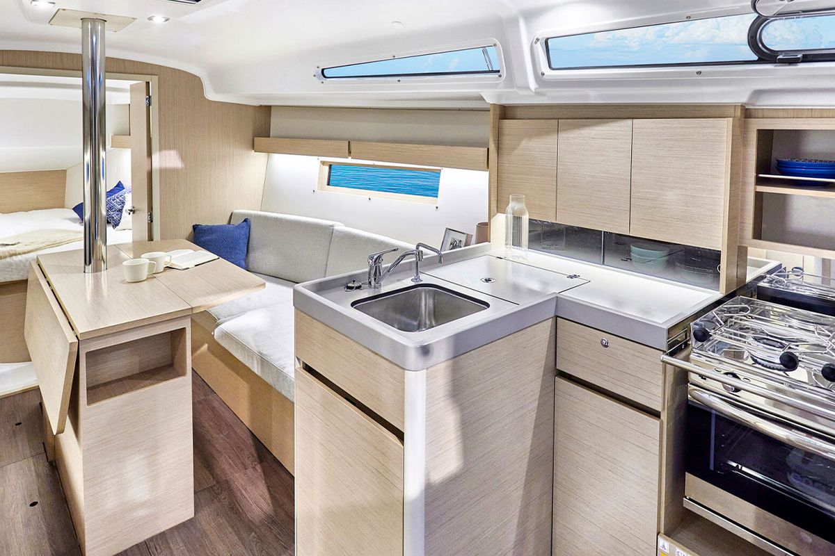 Galley of Philosophie, a Beneteau Oceanis 34.1 sailboat at Baan Salak Phet, Thailand