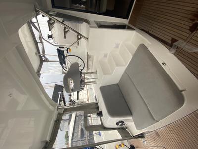 Cockpit of Brunhilde, a Lagoon 42 catamaran at Grad Trogir, Croatia