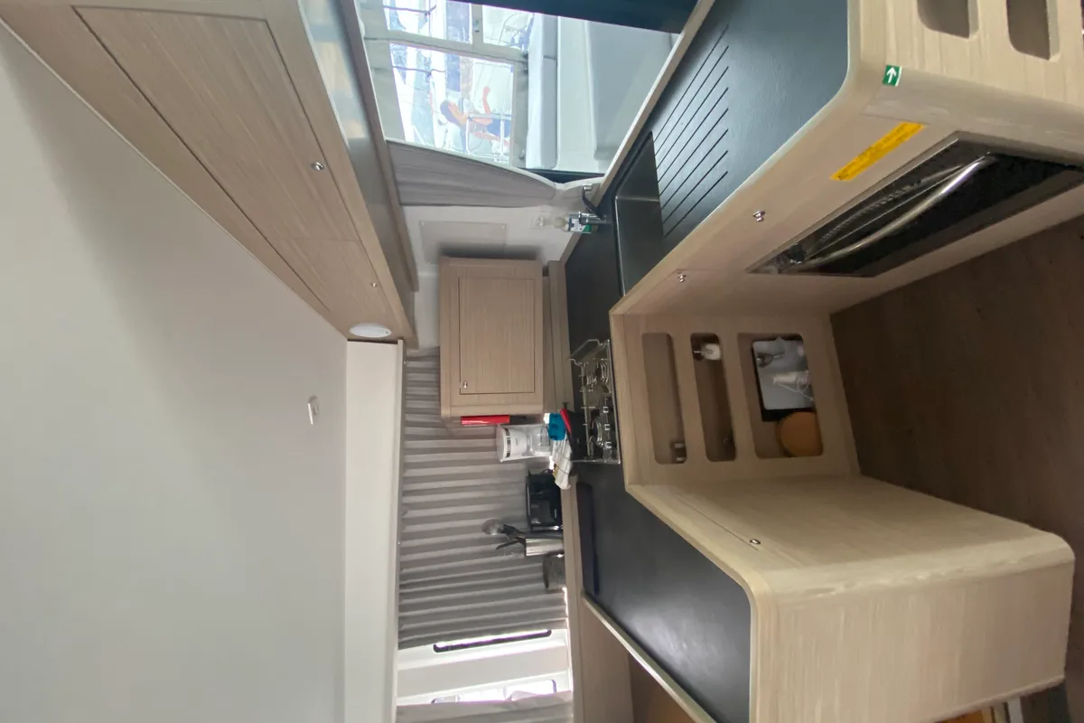 Galley of Brunhilde, a Lagoon 42 catamaran at Grad Trogir, Croatia