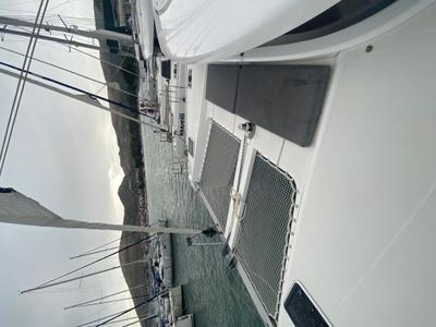 Deck of Brunhilde, a Lagoon 42 catamaran at Grad Trogir, Croatia