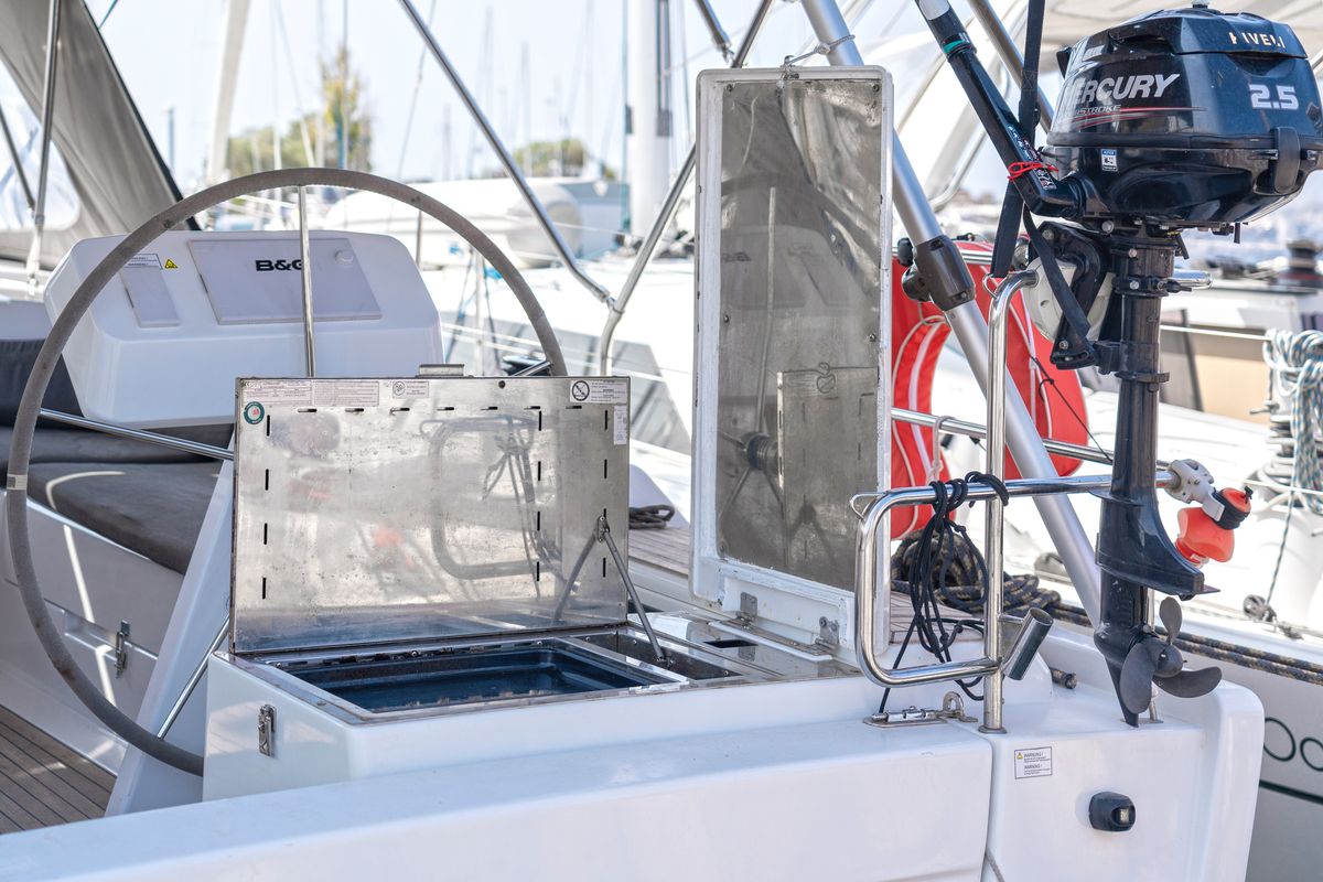 Kiveli, a Hanse Yachts Hanse 458 sailboat at Gouvia, Greece