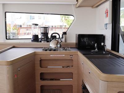 Galley of Lorelei, a Lagoon 42 catamaran at Road Town, British Virgin Islands
