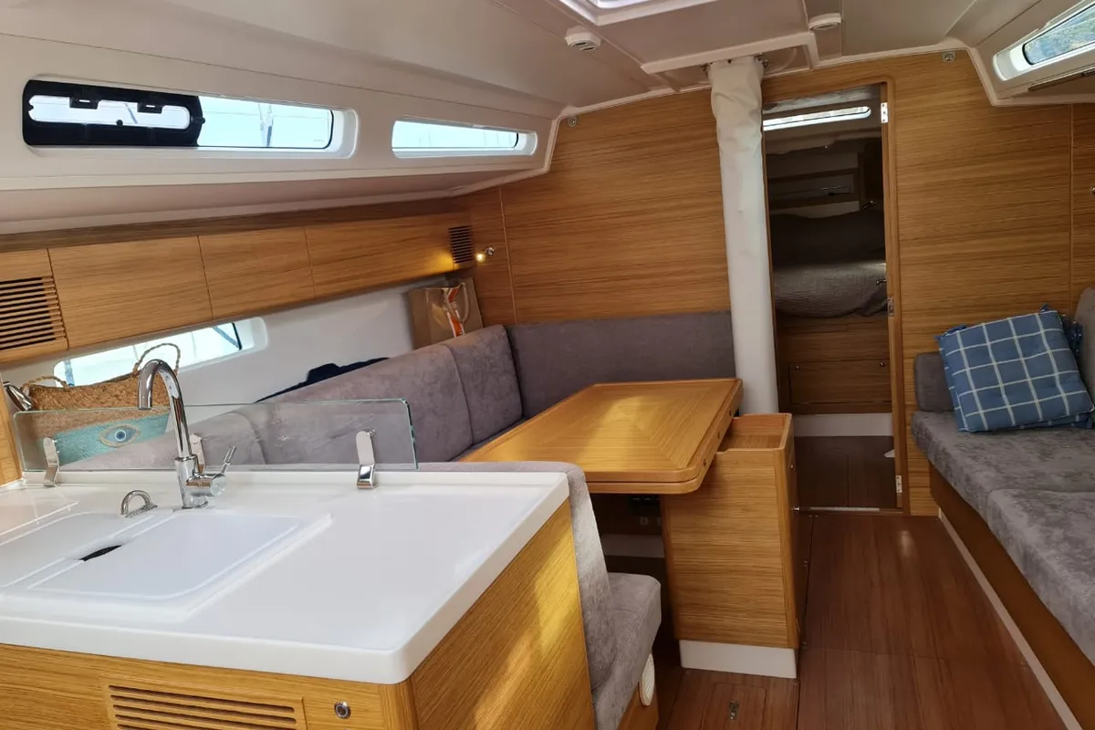 Galley of Calliope, a X-Yachts X4³ sailboat at Lavreotiki Municipal Unit, Greece