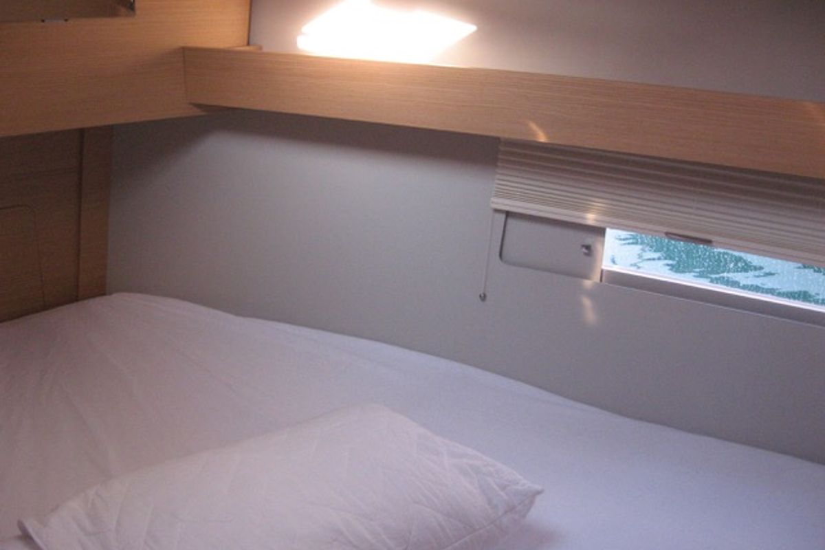 Cabin on R2D2, a Dufour 390 GL sailboat at Municipal Unit of Rhodes, Greece