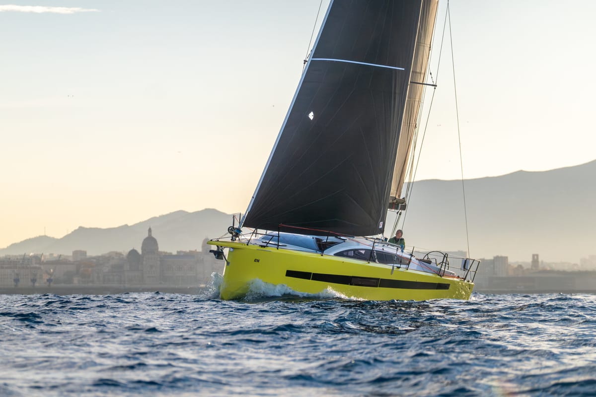Exterior view of Kairos, a RM Yachts RM 1080 sailboat at La Trinité-sur-Mer, France