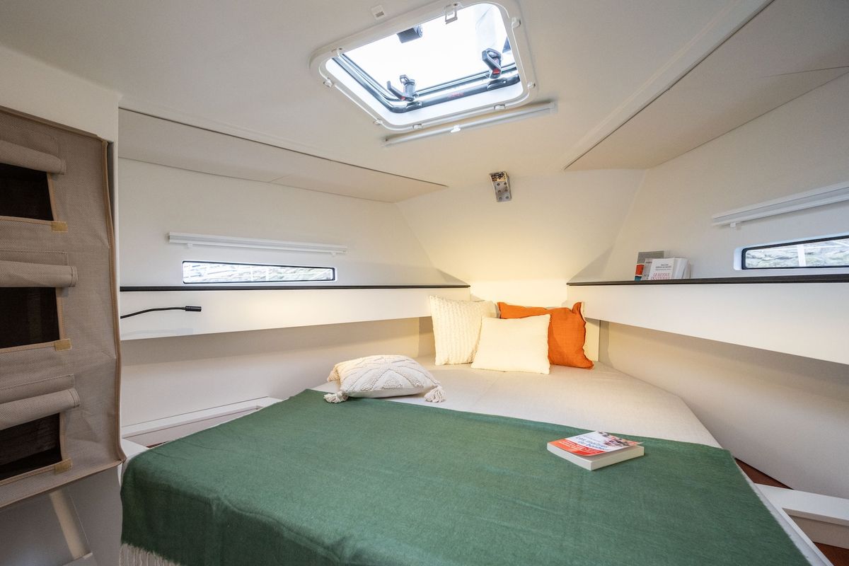 Cabin on Kairos, a RM Yachts RM 1080 sailboat at La Trinité-sur-Mer, France