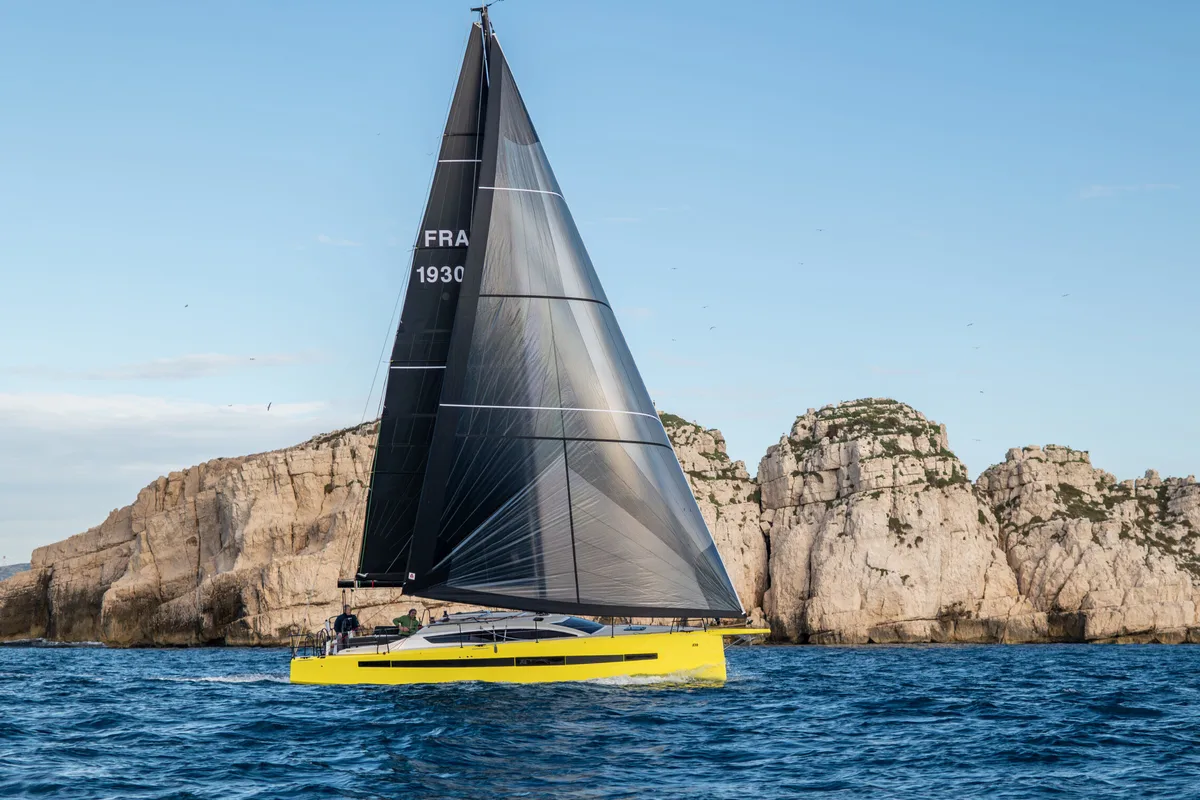 Exterior view of Kairos, a RM Yachts RM 1080 sailboat at La Trinité-sur-Mer, France