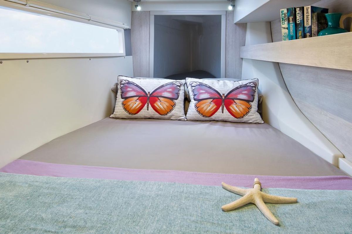 Cabin on Moorings 433 PC Club, a Leopard 43 PC catamaran at Općina Marina, Croatia