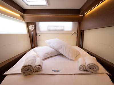 Galley of Finocchietto, a Lagoon 50 catamaran at Salerno, Italy
