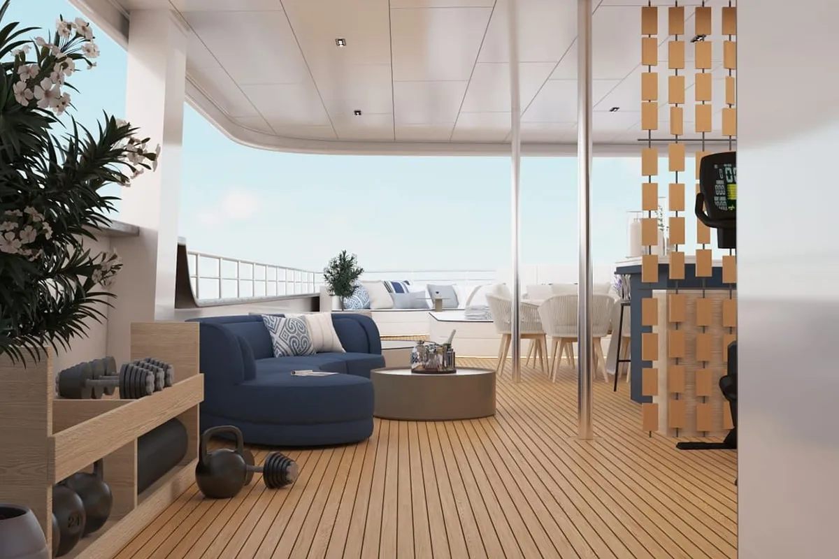 Deck of Alfa Mario, a Gulet Motoryacht yacht at Split, Croatia