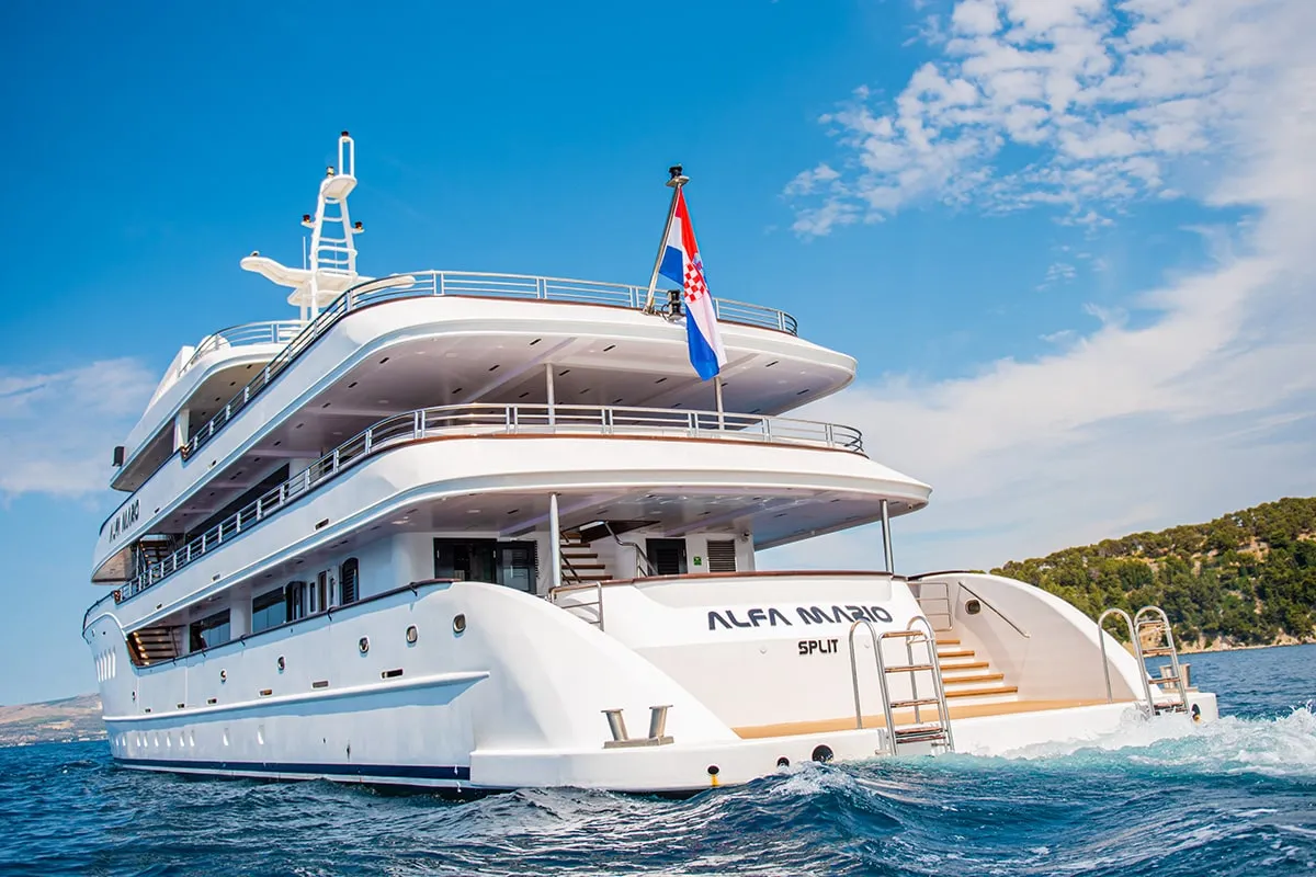 Exterior view of Alfa Mario, a Gulet Motoryacht yacht at Split, Croatia