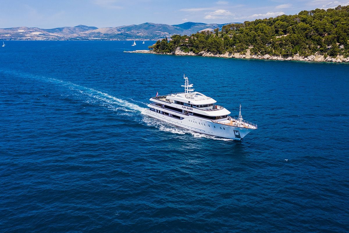 Exterior view of Alfa Mario, a Gulet Motoryacht yacht at Split, Croatia