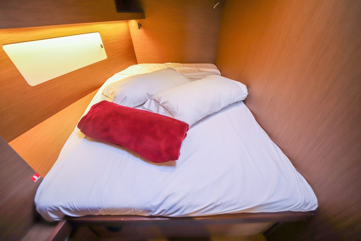 Cabin on Sea Dream, a Beneteau Oceanis 51.1 sailboat at Olbia, Italy