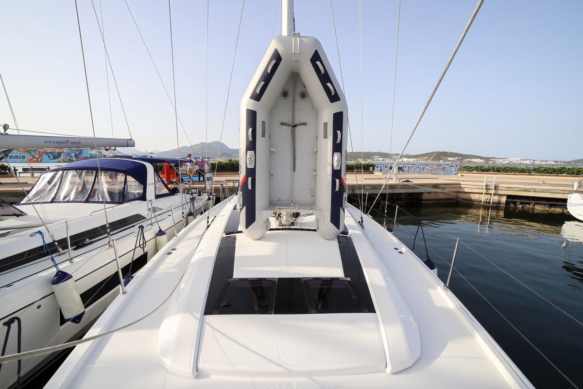 Exterior view of Sea Dream, a Beneteau Oceanis 51.1 sailboat at Olbia, Italy