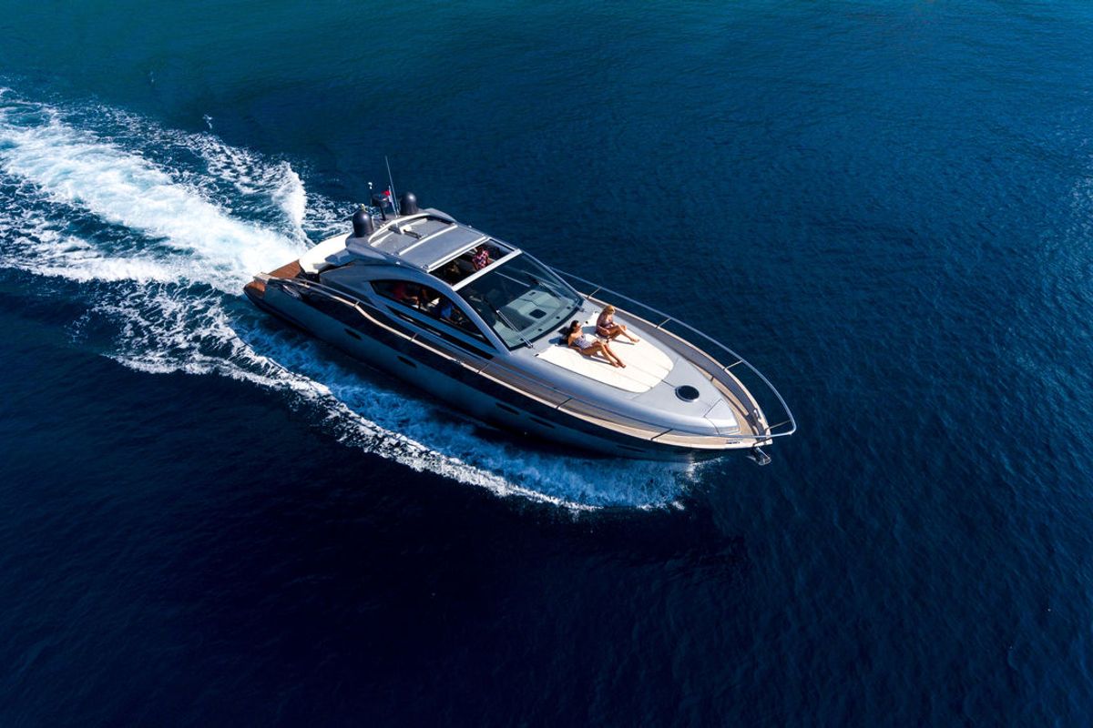 Exterior view of Premium +, a Pearl Sea 56 motorboat at Split, Croatia