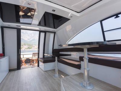 Salon of Premium +, a Pearl Sea 56 motorboat at Split, Croatia