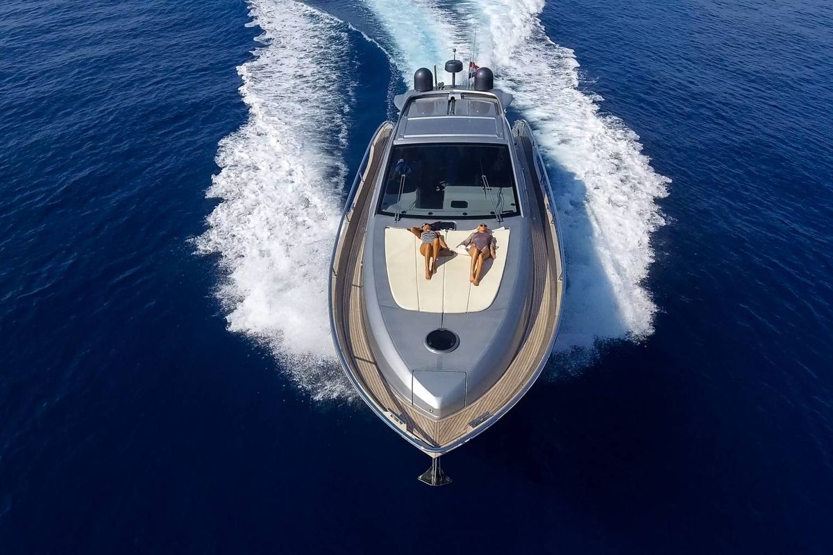 Exterior view of Premium +, a Pearl Sea 56 motorboat at Split, Croatia