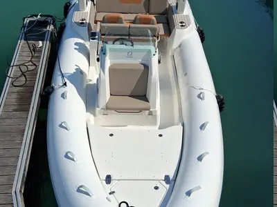 Exterior view of Anouk, a Zodiac Medline 7.5 rib at La Rochelle, France
