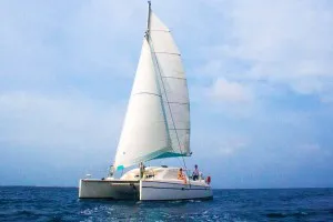 Exterior view of Ti Kay, a Nautitech Rochefort Nautitech 40 Open catamaran at San Blas, Corazon de Jesus, Panama