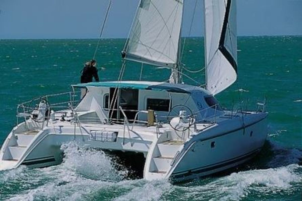 Exterior view of Ti Kay, a Nautitech Rochefort Nautitech 40 Open catamaran at San Blas, Corazon de Jesus, Panama